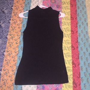 Black turtle neck tank top